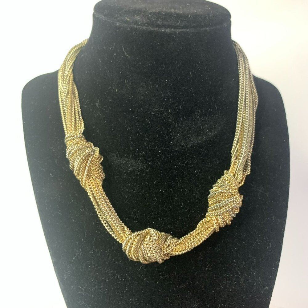 Multi-Strand Choker Size Women's Fashion Necklace - 16" Long - Picture 5 of 8